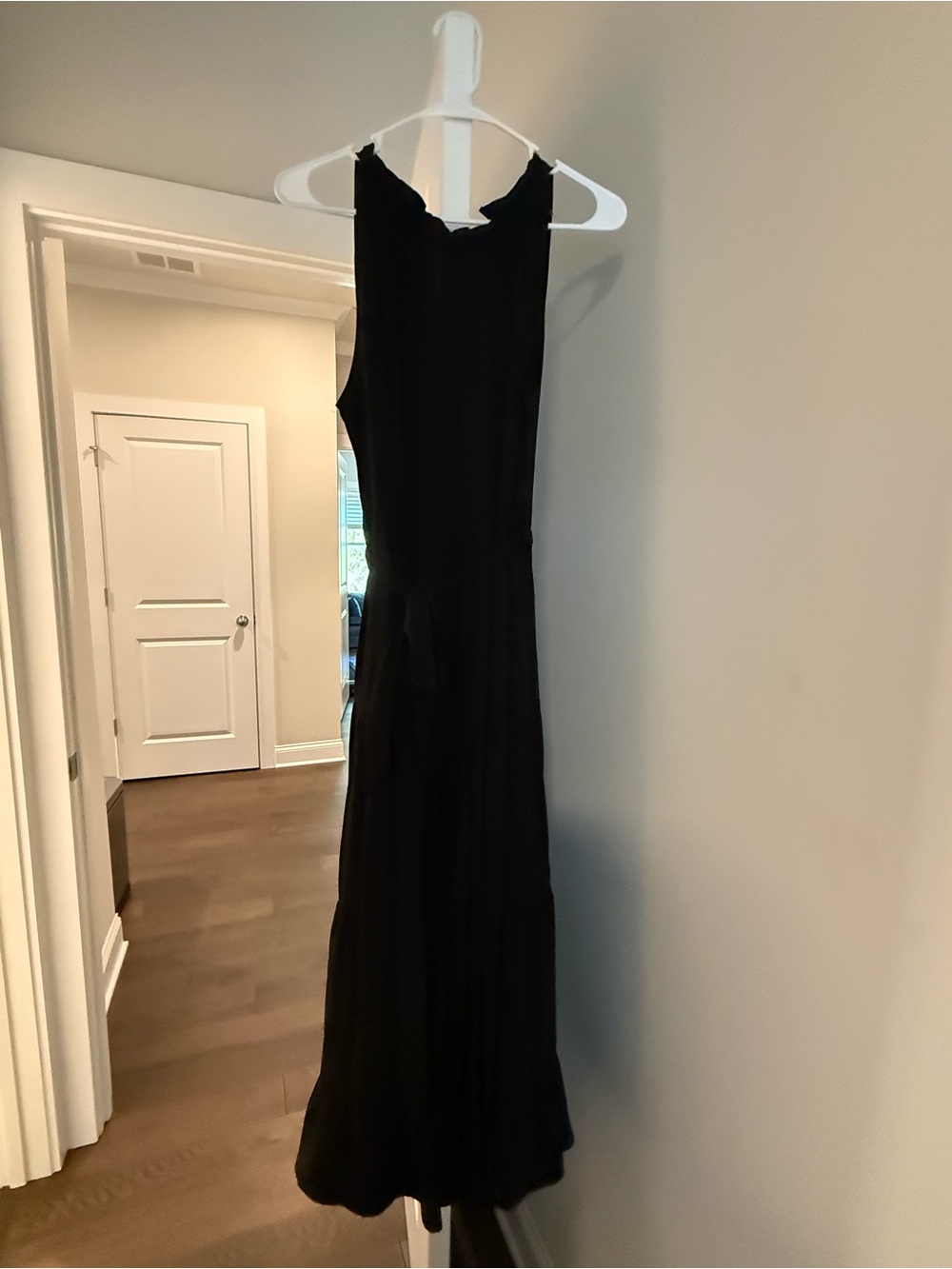 Olivia Grey Classic Black Sleeveless Maxi Dress